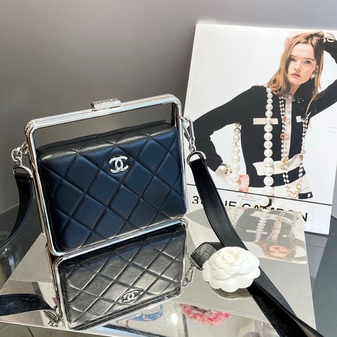 Chanel香奈儿银杆晚宴盒子包