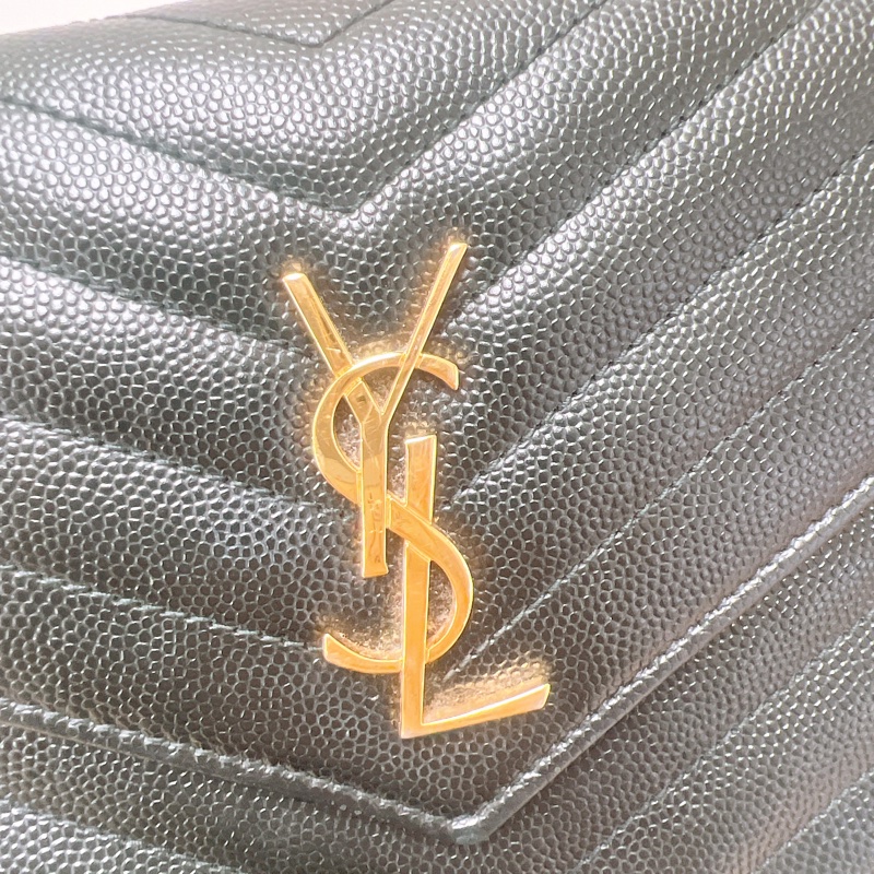 YSL woc 黑金信封鏈條包-10
