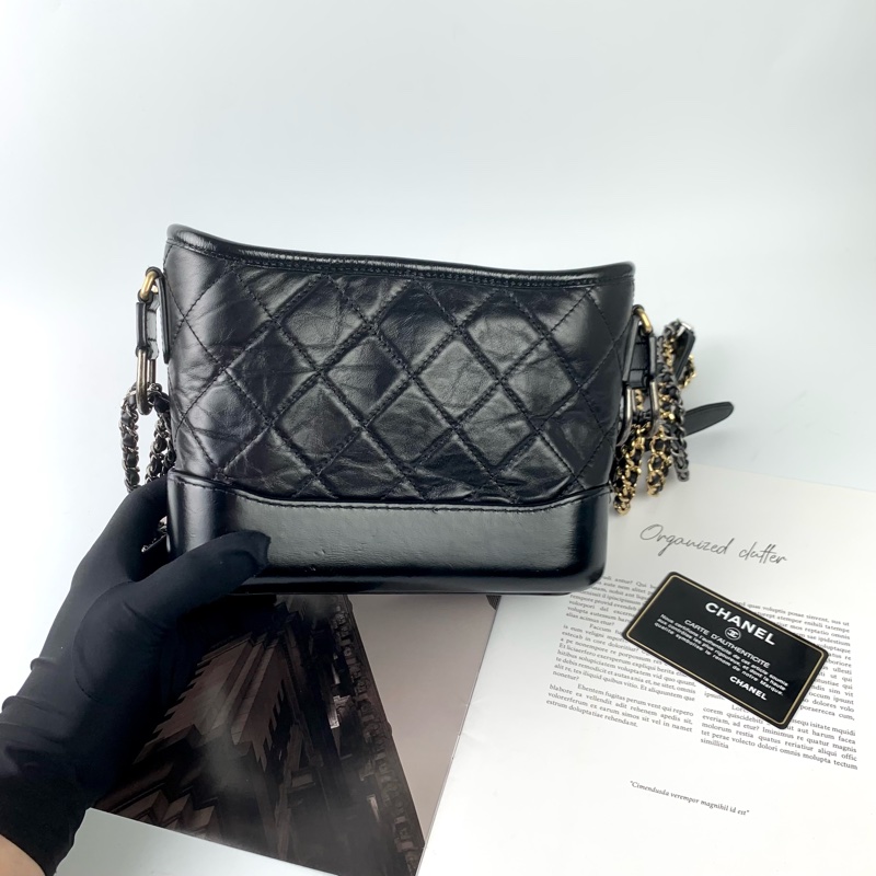 Chanel流浪包小號黑金 盒子/防塵袋/保卡-1
