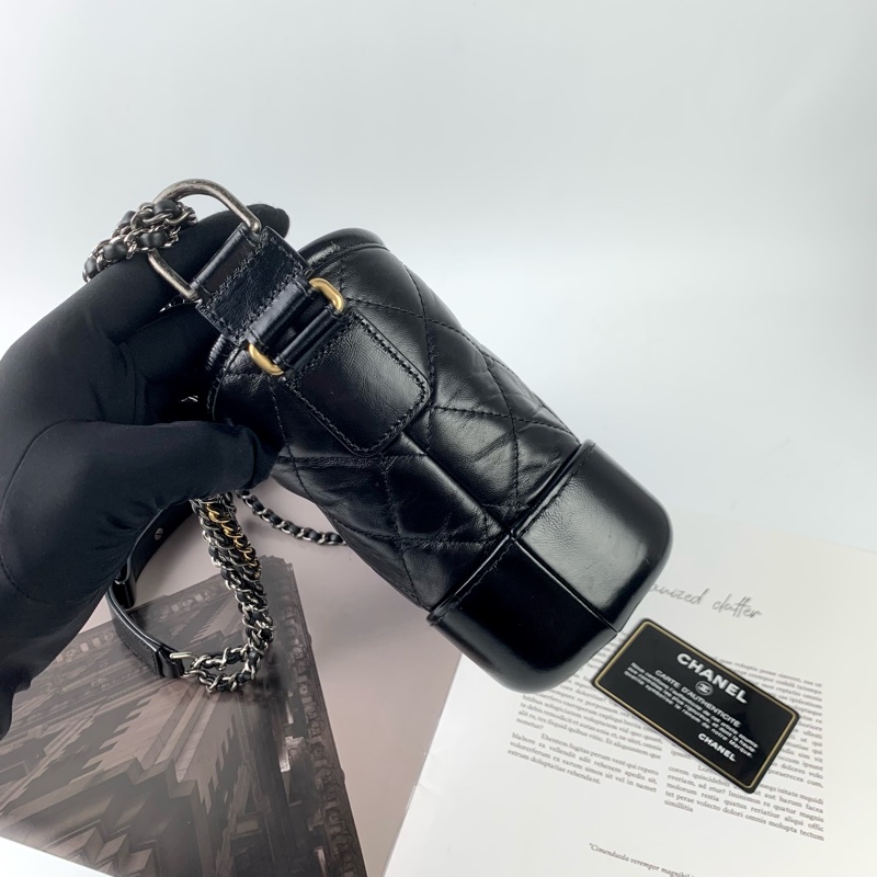 Chanel流浪包小號黑金 盒子/防塵袋/保卡-3