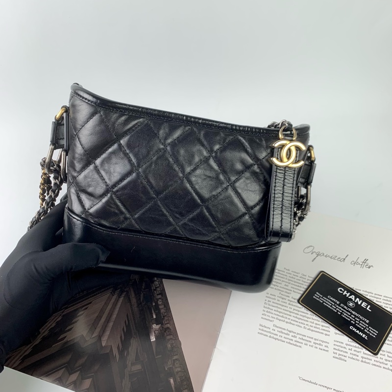 Chanel流浪包小號黑金 盒子/防塵袋/保卡-5