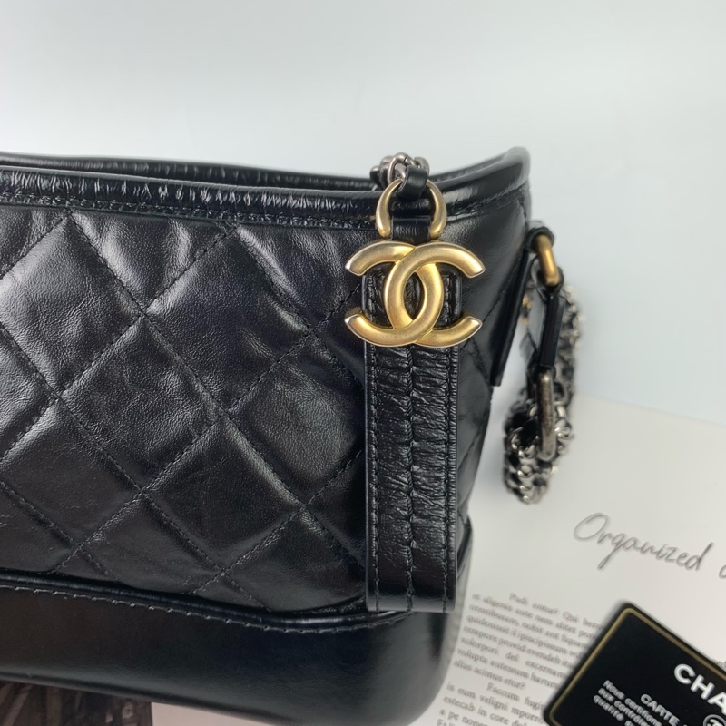 Chanel流浪包小號黑金 盒子/防塵袋/保卡-6