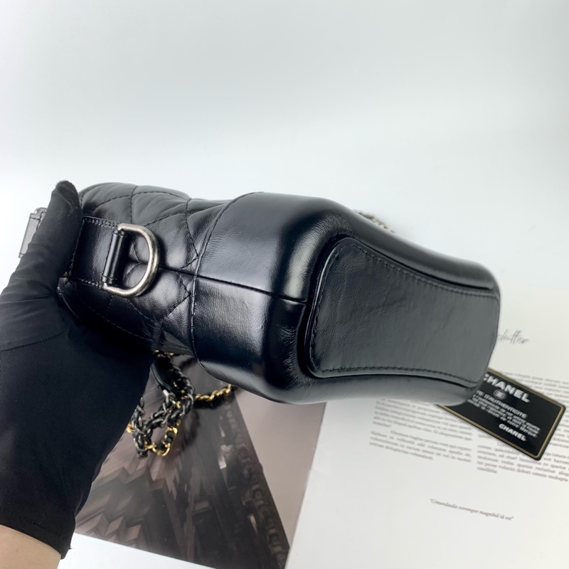 Chanel流浪包小號黑金 盒子/防塵袋/保卡-8