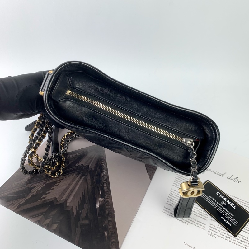 Chanel流浪包小號黑金 盒子/防塵袋/保卡-9