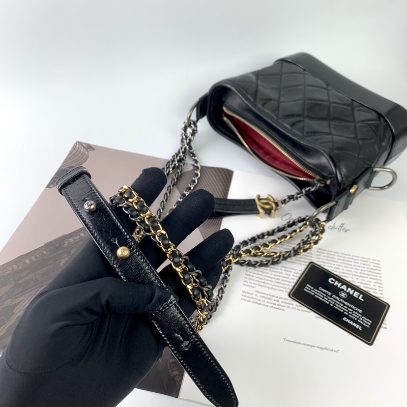 Chanel流浪包小號黑金 盒子/防塵袋/保卡-11