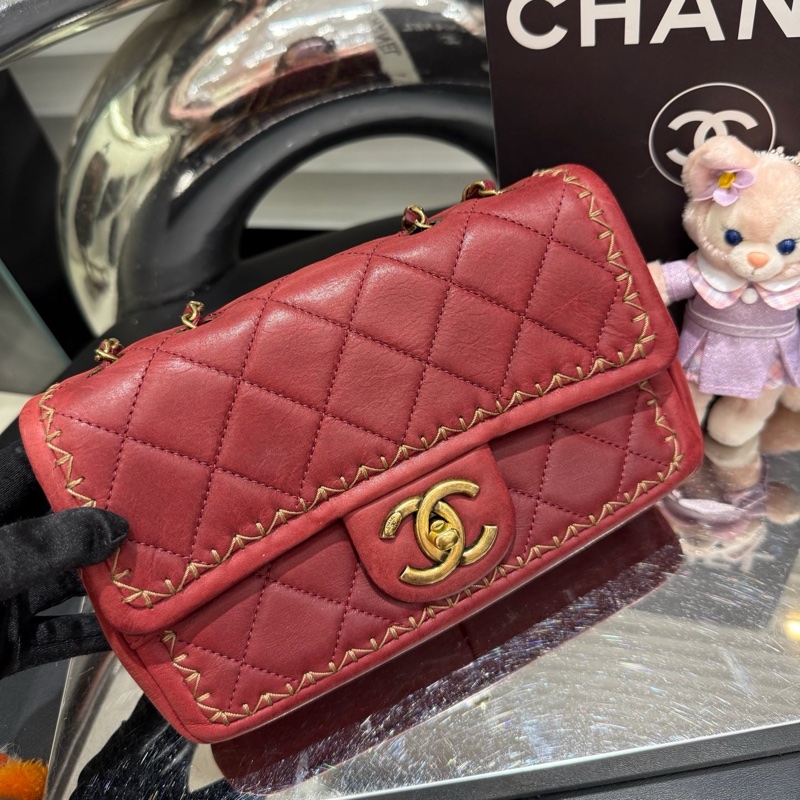 Chanel香奈儿 酒红色季节款cf-1