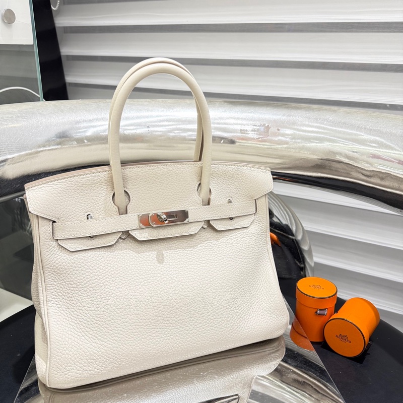 Hermes爱马仕 birkin30 奶昔白-0