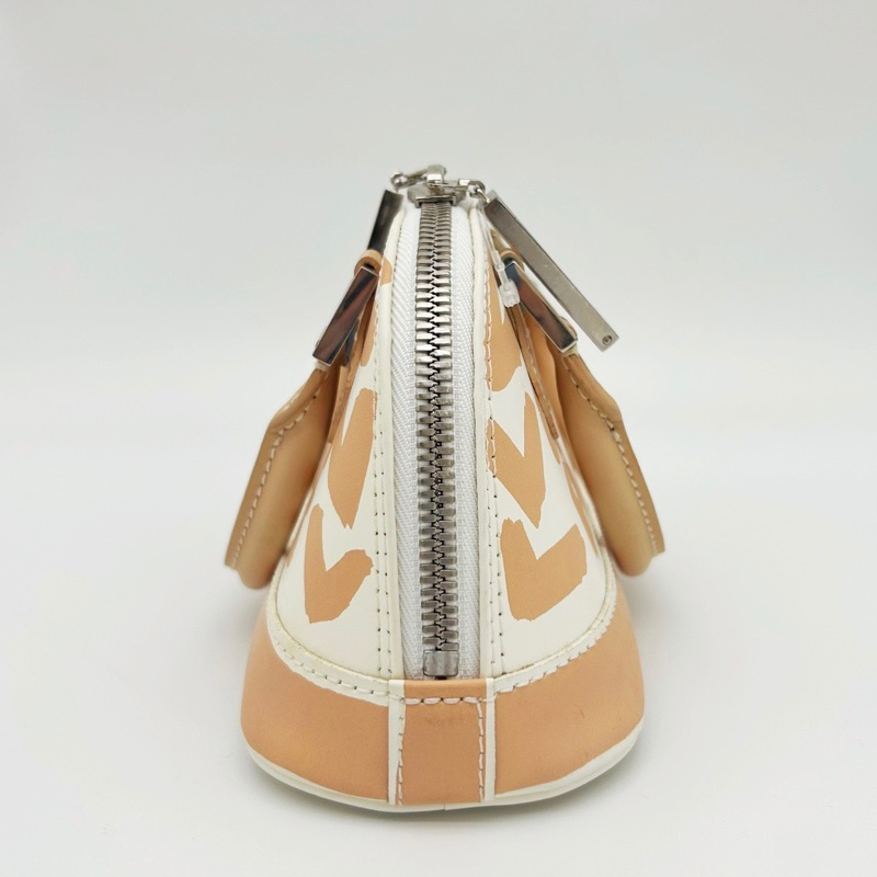 「JL精品代購」lv 限量裸色塗鴉貝殼手提包-3