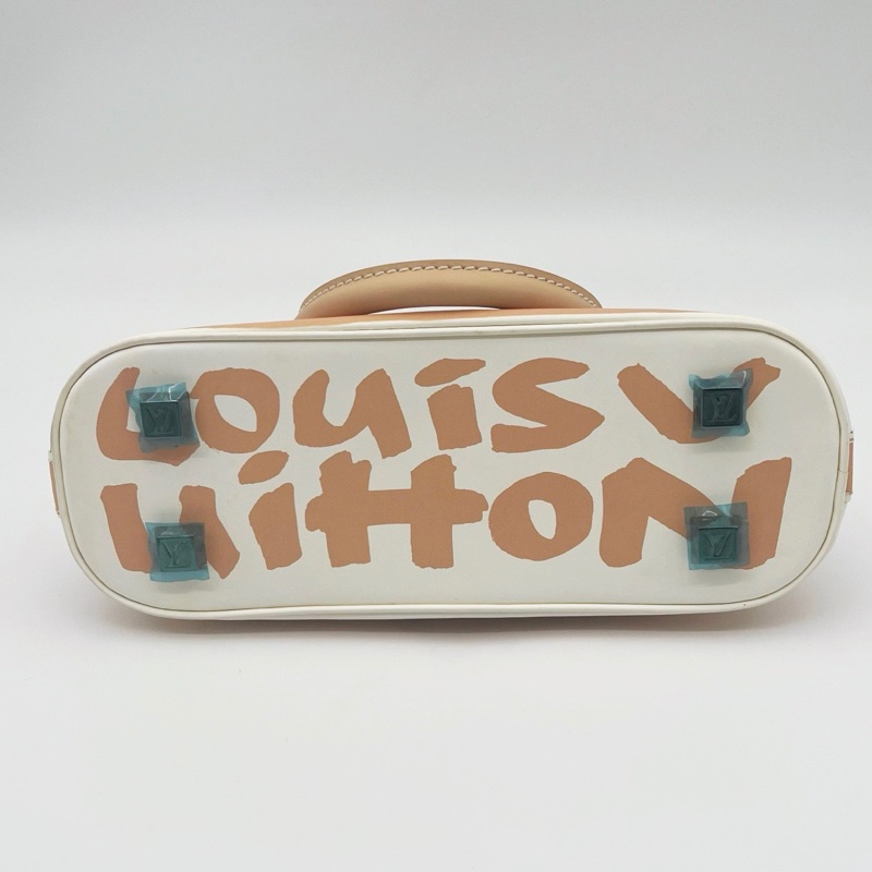 「JL精品代購」lv 限量裸色塗鴉貝殼手提包-9