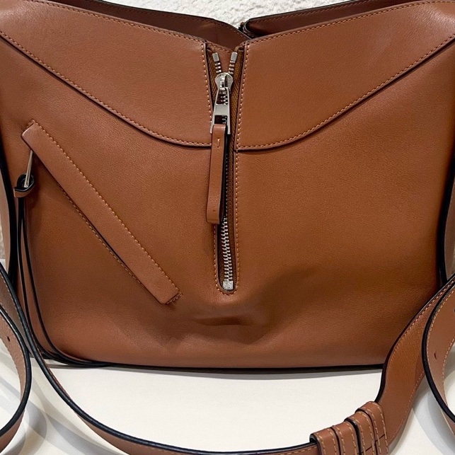 Loewe/羅意威 hammock棕色吊床包手提單肩斜挎包 尺寸26*13*22cm-7