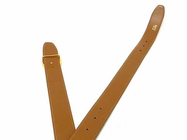 真品 GUCCI 真皮雙面金扣腰帶 黑色棕色-6