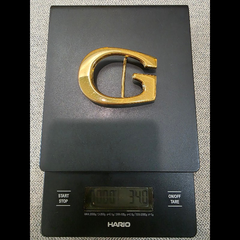 真品 GUCCI 古馳 真皮雙面金扣腰帶 黑色棕色-8