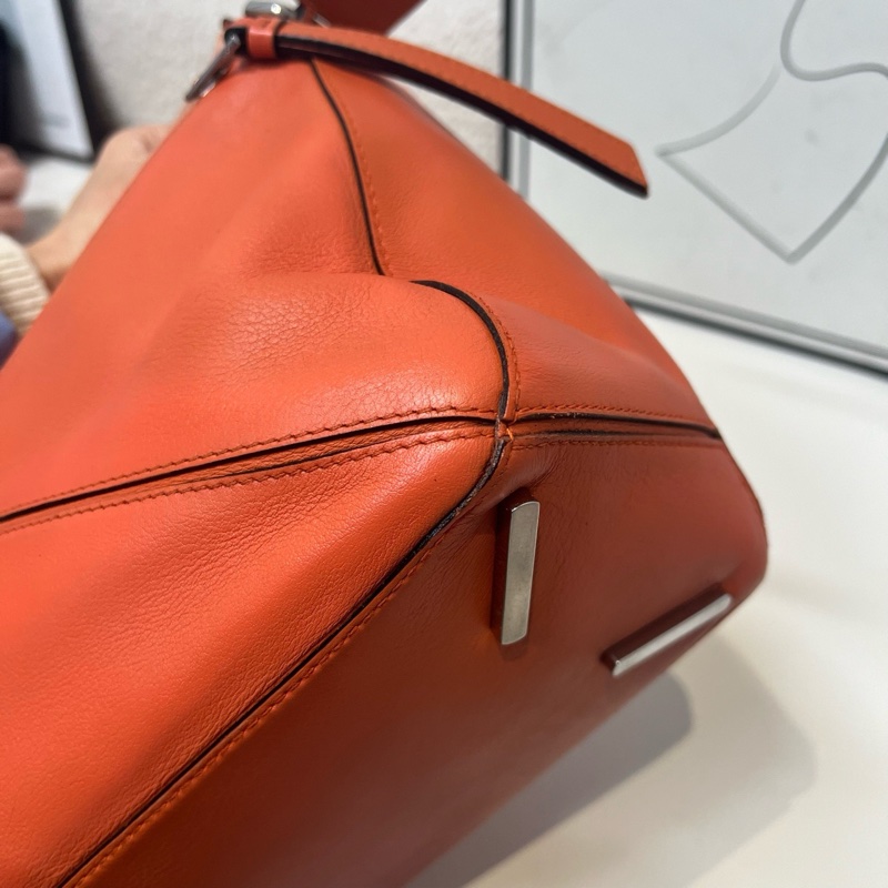 Loewe/羅意威 橘色puzzle 幾何包手提單肩斜挎包 中號 29*19.5cm-4