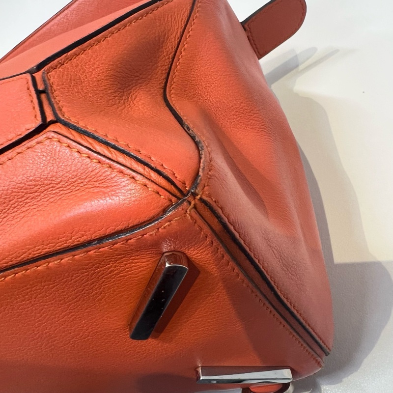 Loewe/羅意威 橘色puzzle 幾何包手提單肩斜挎包 中號 29*19.5cm-7