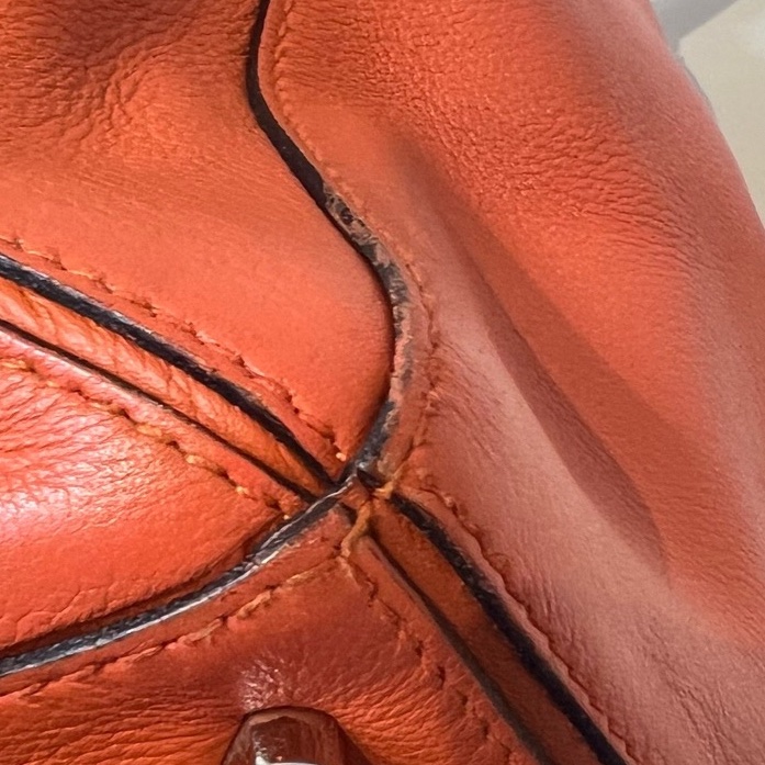 Loewe/羅意威 橘色puzzle 幾何包手提單肩斜挎包 中號 29*19.5cm-10