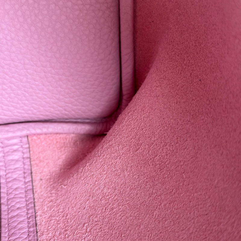 Hermes愛馬仕 菜籃子18錦葵紫銀扣 99新 Z刻-10