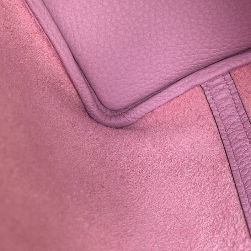 Hermes愛馬仕 菜籃子18錦葵紫銀扣 99新 Z刻-11