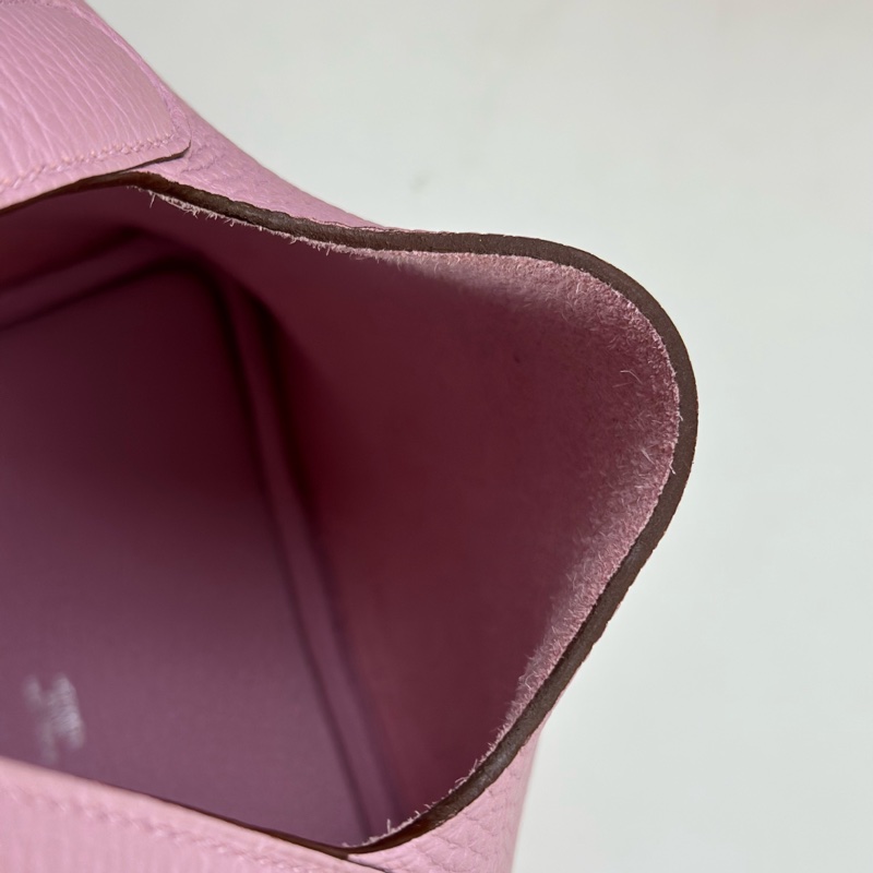 Hermes愛馬仕 菜籃子18錦葵紫銀扣 99新 Z刻-15