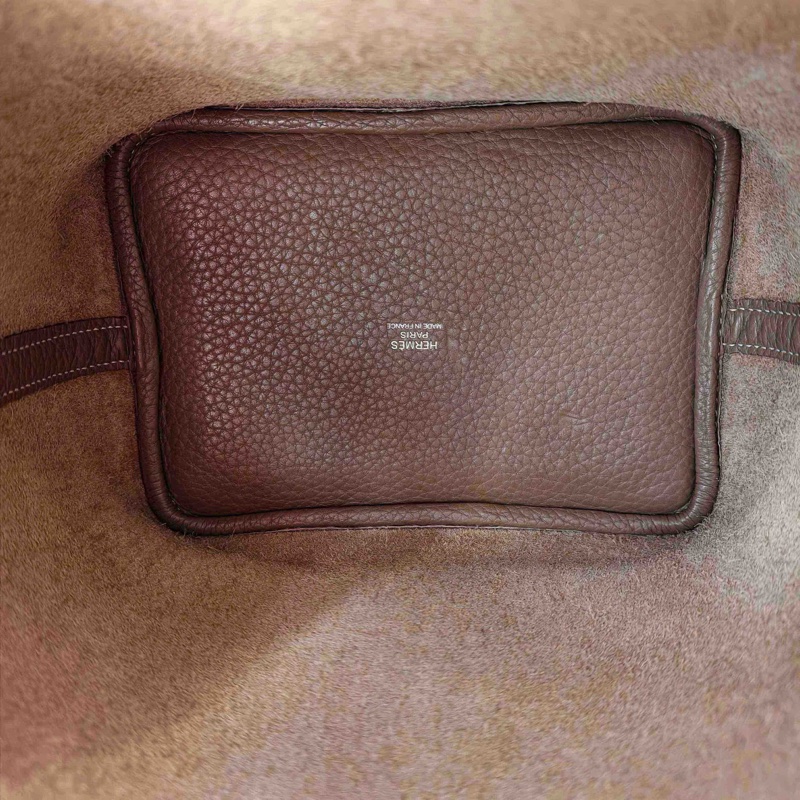 hermes款菜籃子18 大象灰 銀扣框q-7