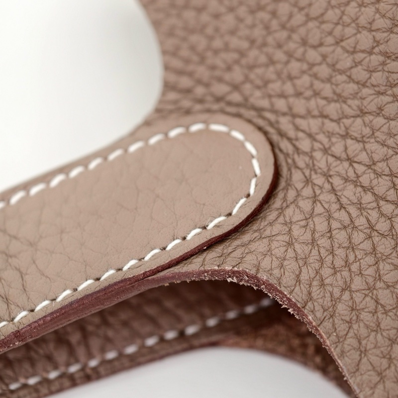 hermes款菜籃子18 大象灰 銀扣框q-14