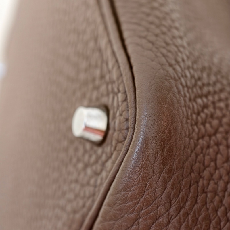 hermes款菜籃子18 大象灰 銀扣框q-21