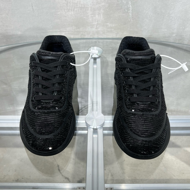 Chanel香奈兒 經典雙C 亮片運動鞋 黑色 38.5碼-1