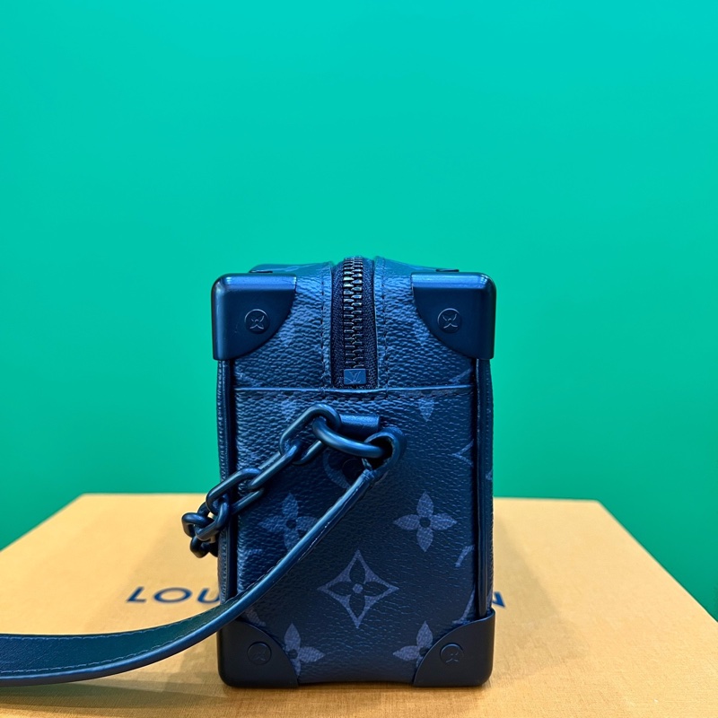 LV路易威登 白敬亭 同款 Soft Trunk Mini 芯片款黑花軟盒子鏈條-3