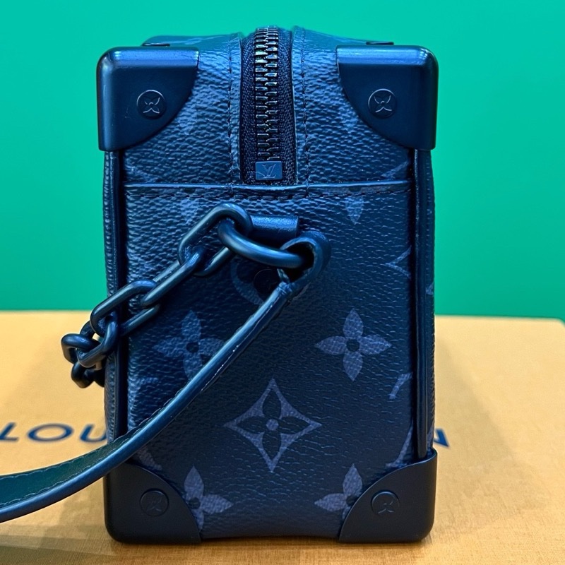 LV路易威登 白敬亭 同款 Soft Trunk Mini 芯片款黑花軟盒子鏈條-4