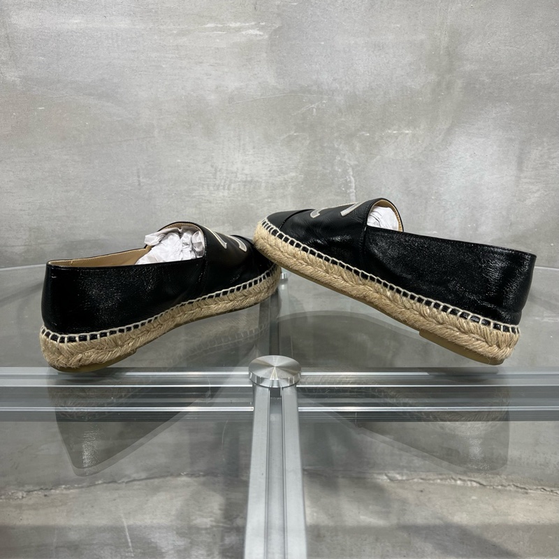 香奈兒Chanel 黑銀 漁夫鞋 38碼-4