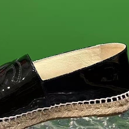 CHANEL香奈兒 黑色經典漁夫鞋 38尺  無附件-3