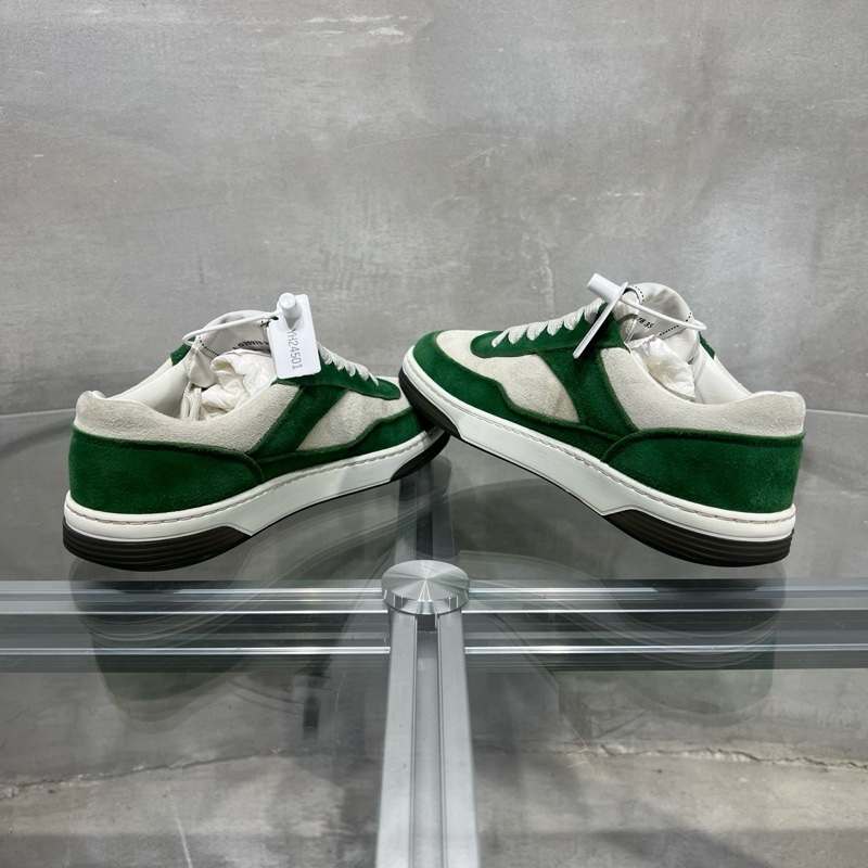 Chanel香奈兒 23P 白綠麂皮 板鞋 35碼-2