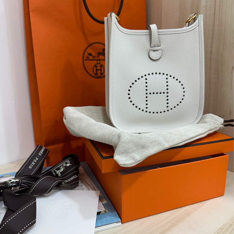 🤍 Hermès Evelyne Mini|M4 白 🤍-0