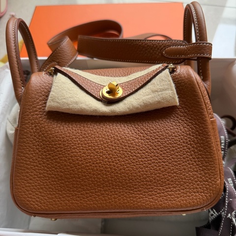 Hermes mini Lindy 金棕金