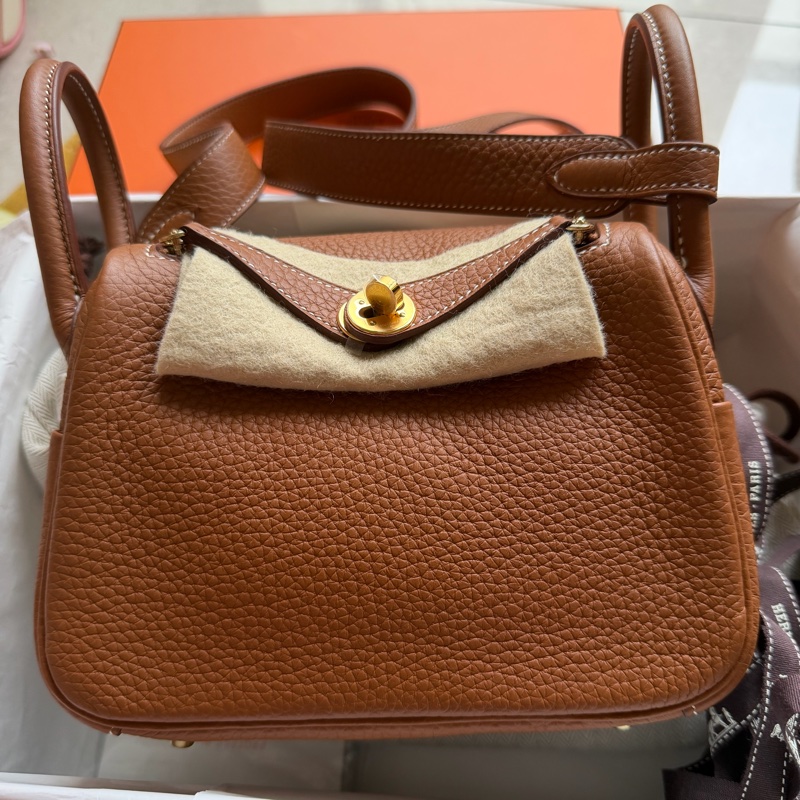 Hermes mini Lindy 金棕金-0