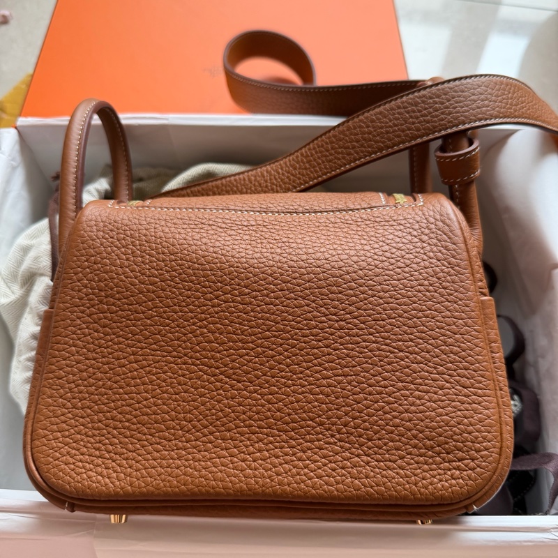 Hermes mini Lindy 金棕金-4