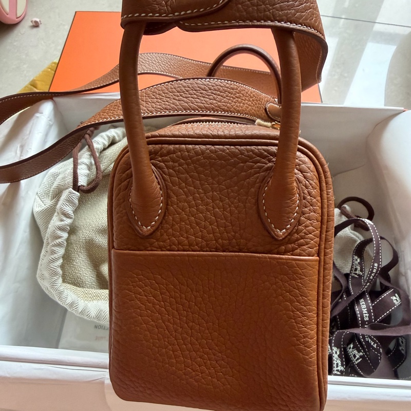 Hermes mini Lindy 金棕金-5