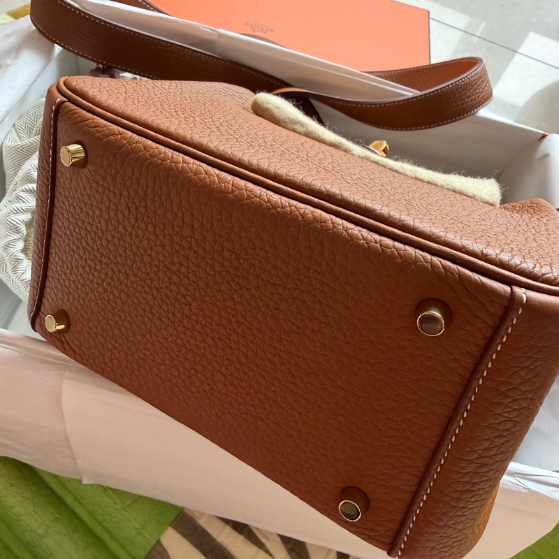 Hermes mini Lindy 金棕金-7