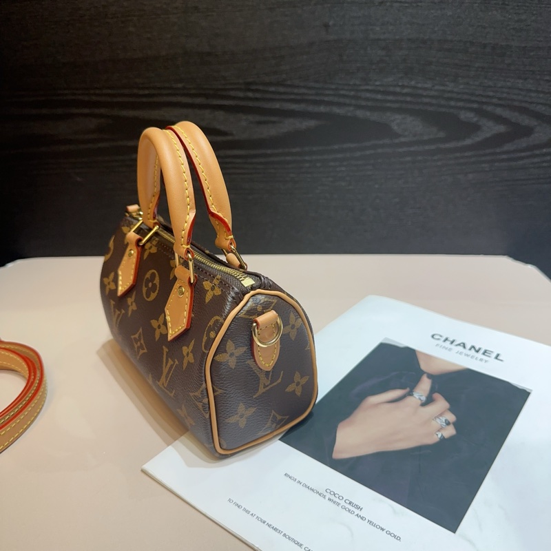 LV 老花金釦Nano Speedy 手提斜背波士頓包-2