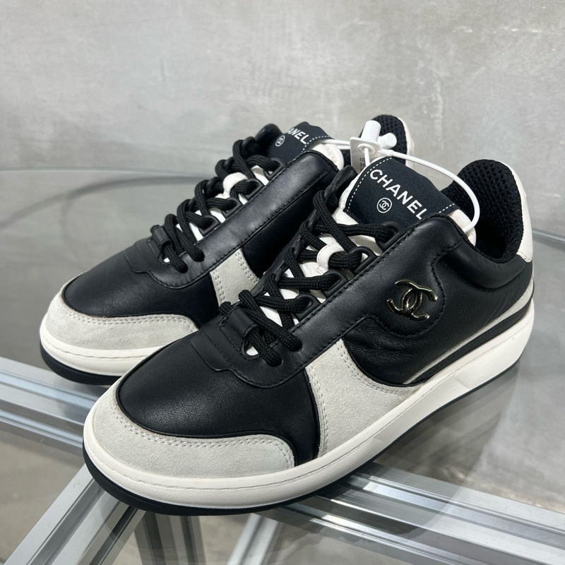香奈兒Chanel 23C 黑白雙C金標 運動鞋 36碼-0