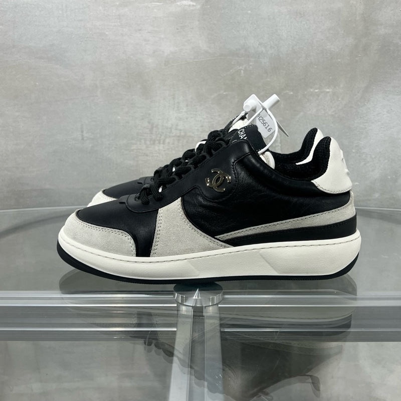 香奈兒Chanel 23C 黑白雙C金標 運動鞋 36碼-2