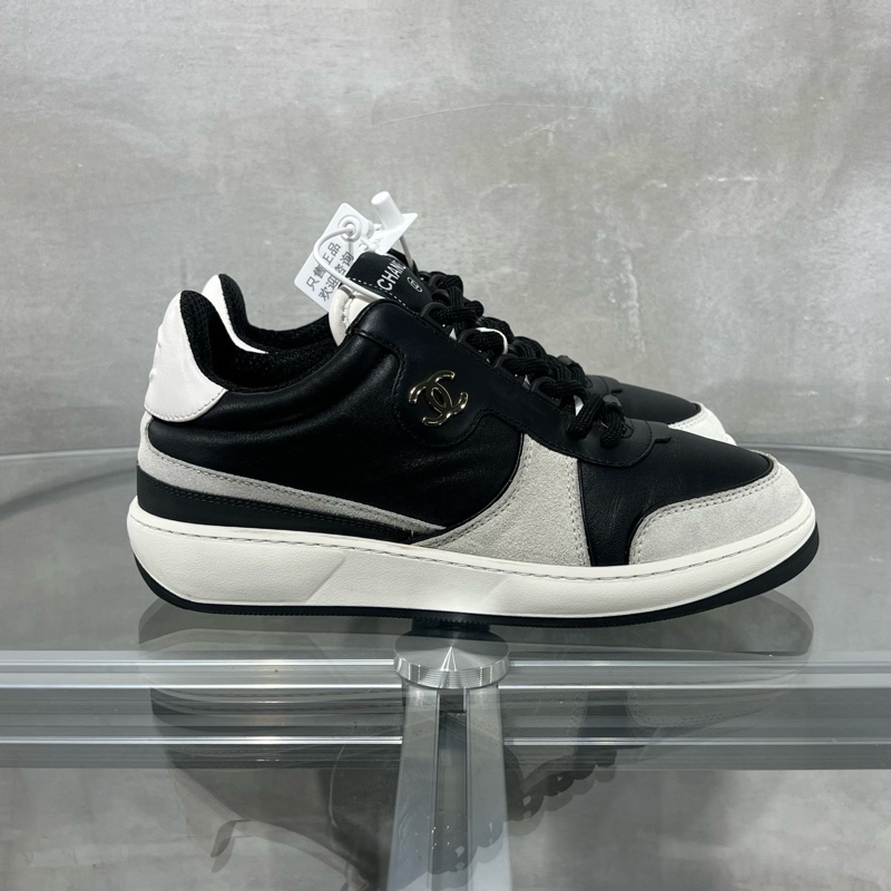 香奈兒Chanel 23C 黑白雙C金標 運動鞋 36碼-3
