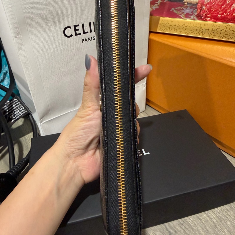 chanel coco 荔枝牛皮拉鏈長夾-4