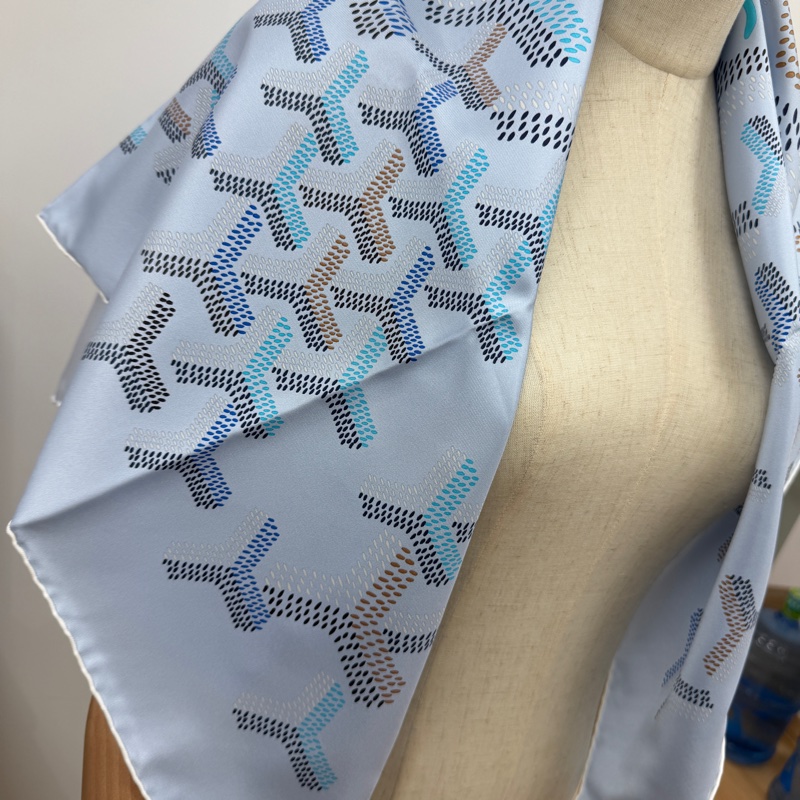 Goyard限量版Scarf N°1冰川藍 90x90cm-1