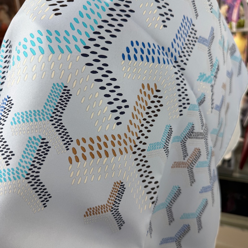 Goyard限量版Scarf N°1冰川藍 90x90cm-2