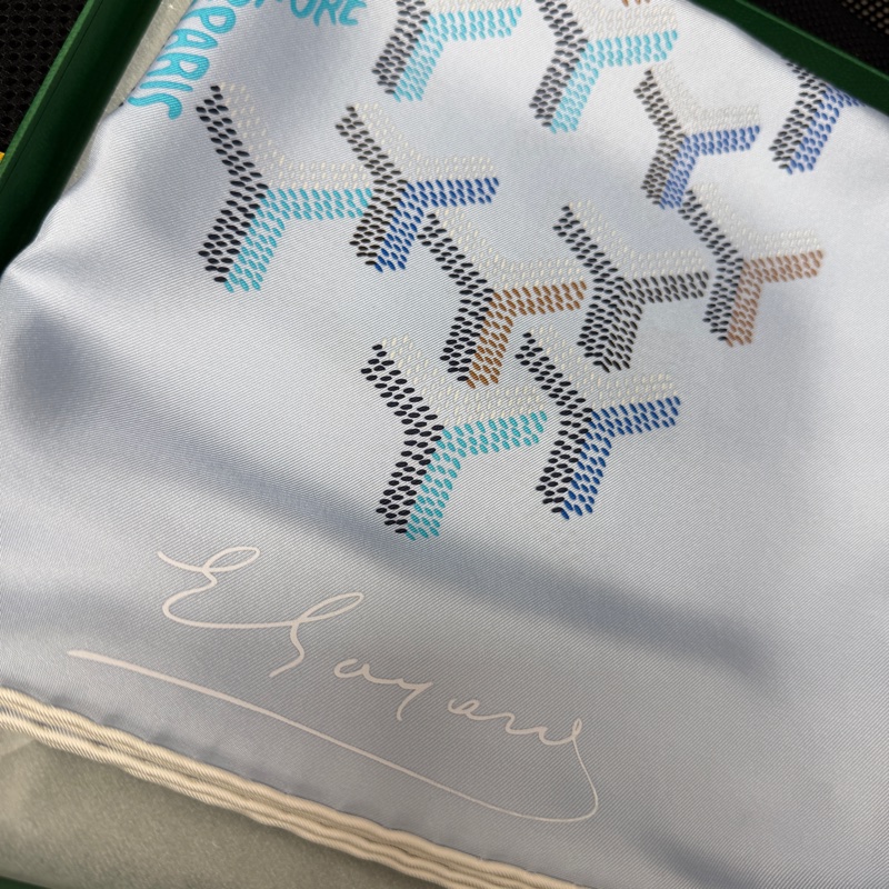 Goyard限量版Scarf N°1冰川藍 90x90cm-3
