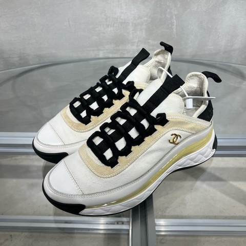 Chanel香奈兒 熊貓運動鞋 白金色 36.5碼