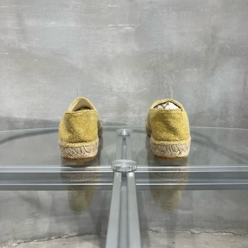 CHANEL 香奈兒 漁夫鞋 金色 絲綢 37 碼-4