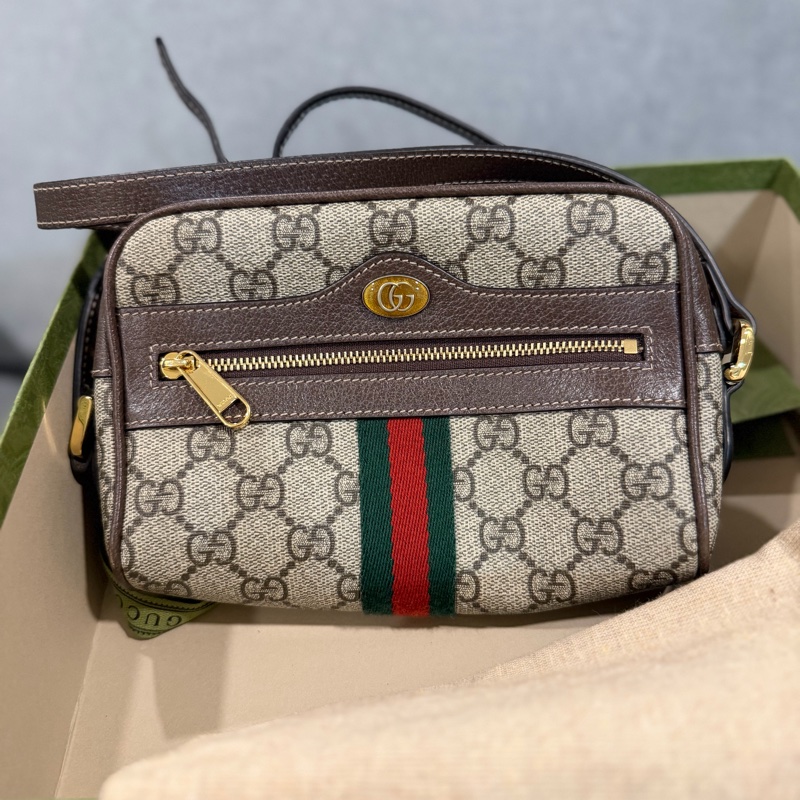 GUCCI Ophidia 系列mini 老花相機包腰包-13