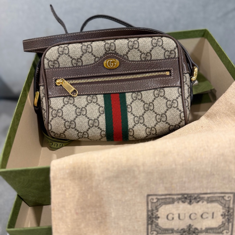 GUCCI Ophidia 系列mini 老花相機包腰包-16