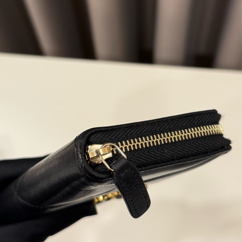 Chanel香奈兒 19系列皮穿鏈中夾黑-7